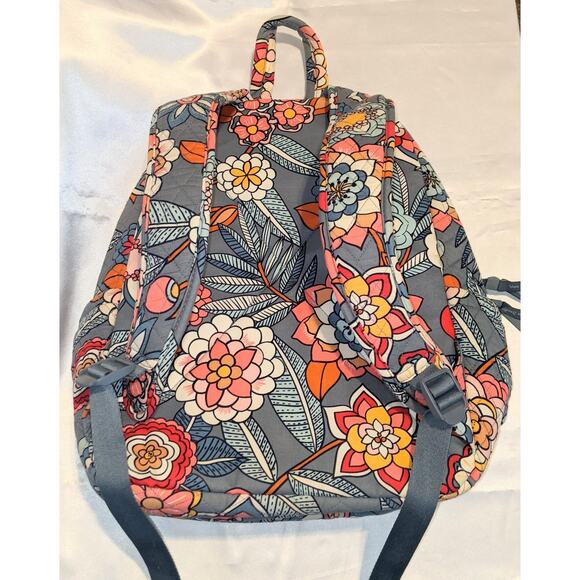 Vera Bradley Tropical Evening Essential Full Size Backpack Laptop Tech Bag - Picture 7 of 13